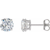 14K White Gold 1 CTW Lab-Grown Diamond Earrings