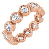 10K Rose Gold 1 1/2 CTW Lab-Grown Diamond Eternity Band Size 7.25