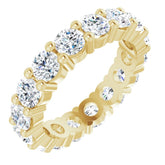 10K Yellow Gold 4 1/3 CTW Natural Diamond Eternity Band Size 7.75