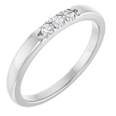 10K White Gold .08 CTW Natural Diamond Anniversary Band