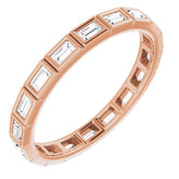 10K Rose Gold 1/2 CTW Lab-Grown Diamond Eternity Band Size 8
