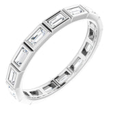 10K White Gold 1/2 CTW Lab-Grown Diamond Eternity Band Size 7.75