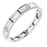 10K White Gold 7/8 CTW Lab-Grown Diamond Eternity Band Size 6.5