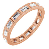 10K Rose Gold 9/10 CTW Lab-Grown Diamond Eternity Band Size 7