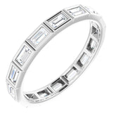 10K White Gold 9/10 CTW Lab-Grown Diamond Eternity Band Size 8.5