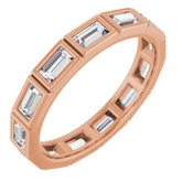 10K Rose Gold 1 1/4 CTW Lab-Grown Diamond Eternity Band Size 7