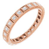 10K Rose Gold 1/3 CTW Lab-Grown Diamond Eternity Band Size 4.5
