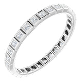 10K White Gold 3/8 CTW Lab-Grown Diamond Eternity Band Size 9