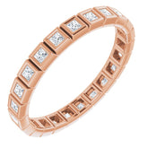 10K Rose Gold 1/2 CTW Lab-Grown Diamond Eternity Band Size 7.5