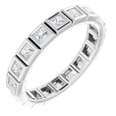 10K White Gold 5/8 CTW Lab-Grown Diamond Eternity Band Size 4.25
