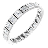 10K White Gold 3/4 CTW Lab-Grown Diamond Eternity Band Size 8