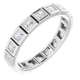 10K White Gold 9/10 CTW Lab-Grown Diamond Eternity Band Size 6.5