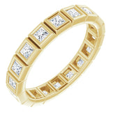 10K Yellow Gold 9/10 CTW Lab-Grown Diamond Eternity Band Size 6.5