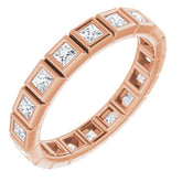 10K Rose Gold 9/10 CTW Lab-Grown Diamond Eternity Band Size 6.75