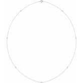 14K White Gold 1/4 CTW Natural Diamond 7-Station 24" Necklace