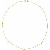 14K Yellow Gold 3/4 CTW Natural Diamond 5-Station 18" Necklace