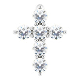 Platinum 1/6 CTW Natural Diamond Cross Pendant