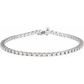 14K White Gold 2 1/4 CTW Lab-Grown Diamond Line 7 1/4" Bracelet