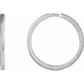 Sterling Silver Hinged 20 mm Hoop Earrings