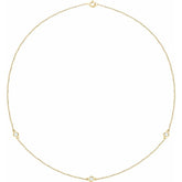 14K Yellow Gold 1/3 CTW Lab-Grown Diamond 3-Station 18" Necklace