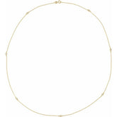 14K Yellow Gold 1/3 CTW Lab-Grown Diamond 7-Station 24" Necklace