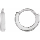 Platinum Hinged 8 mm Hoop Earring