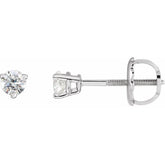 Platinum 1/8 CTW Natural Diamond Earrings