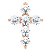 14K Rose Gold 1/4 CTW Lab-Grown Diamond Cross Pendant
