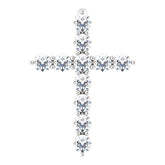 14K White Gold 1/4 CTW Lab-Grown Diamond Cross Pendant