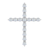 14K White Gold 1/2 CTW Lab-Grown Diamond Cross Pendant