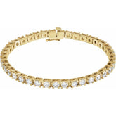 14K Yellow Gold 6 CTW Lab-Grown Diamond Line 7 1/4" Bracelet