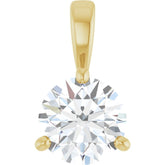 14K Yellow Gold 3/4 CT Lab-Grown Diamond Pendant