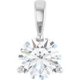 Sterling Silver 3/4 CT Lab-Grown Diamond Pendant