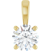 14K Yellow Gold 1/2 CT Lab-Grown Diamond Pendant
