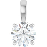 14K White Gold 3/4 CT Lab-Grown Diamond Pendant