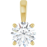 14K Yellow Gold 3/4 CT Lab-Grown Diamond Pendant