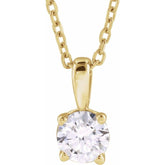 14K Yellow Gold 1/3 CT Lab-Grown Diamond 18" Necklace