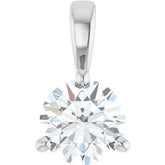 14K White Gold 1/2 CTW Natural Diamond Pendant
