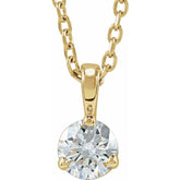 14K Yellow Gold 1/4 CTW Natural Diamond 18" Necklace
