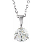 14K White Gold 5/8 CTW Lab-Grown Diamond 18" Necklace