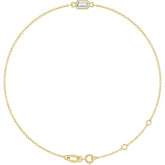 14K Yellow Gold Natural Diamond 6 1/2-7 1/2" Bracelet