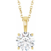 14K Yellow Gold 1 1/2 CT Lab-Grown Diamond 18" Necklace