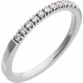 10K White Gold Lab-Grown Diamond Stackable Ring