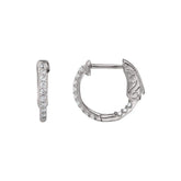 Platinum 1/4 CTW Natural Diamond Inside-Outside 14.5 mm Hinged Hoop Earrings