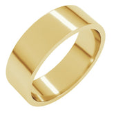 18K Yellow Gold 6 mm Flat Band Size 10
