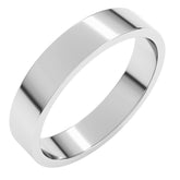 10K White Gold 4 mm Flat Band Size 9