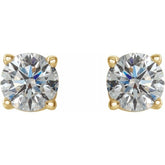 14K Yellow 1/2 CTW Natural Diamond Earrings