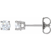 14K White 1/2 CTW Natural Diamond Earrings