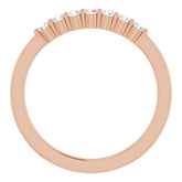 14K Rose 1/5 CTW Natural Diamond Anniversary Band
