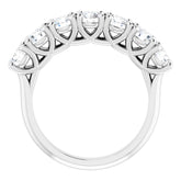 14K White 1 5/8 CTW Natural Diamond Anniversary Band